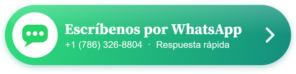 Escríbenos por WhatsApp al +1 (786) 326-8804